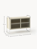 Robyn Metal Sideboard with Glass Front