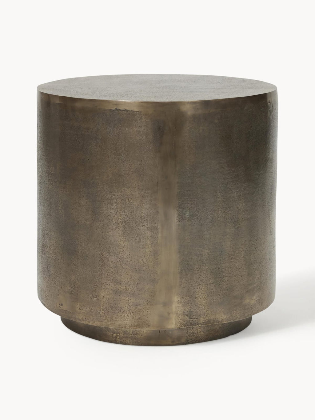 Rota Round Metal Side Table with Antique Finish