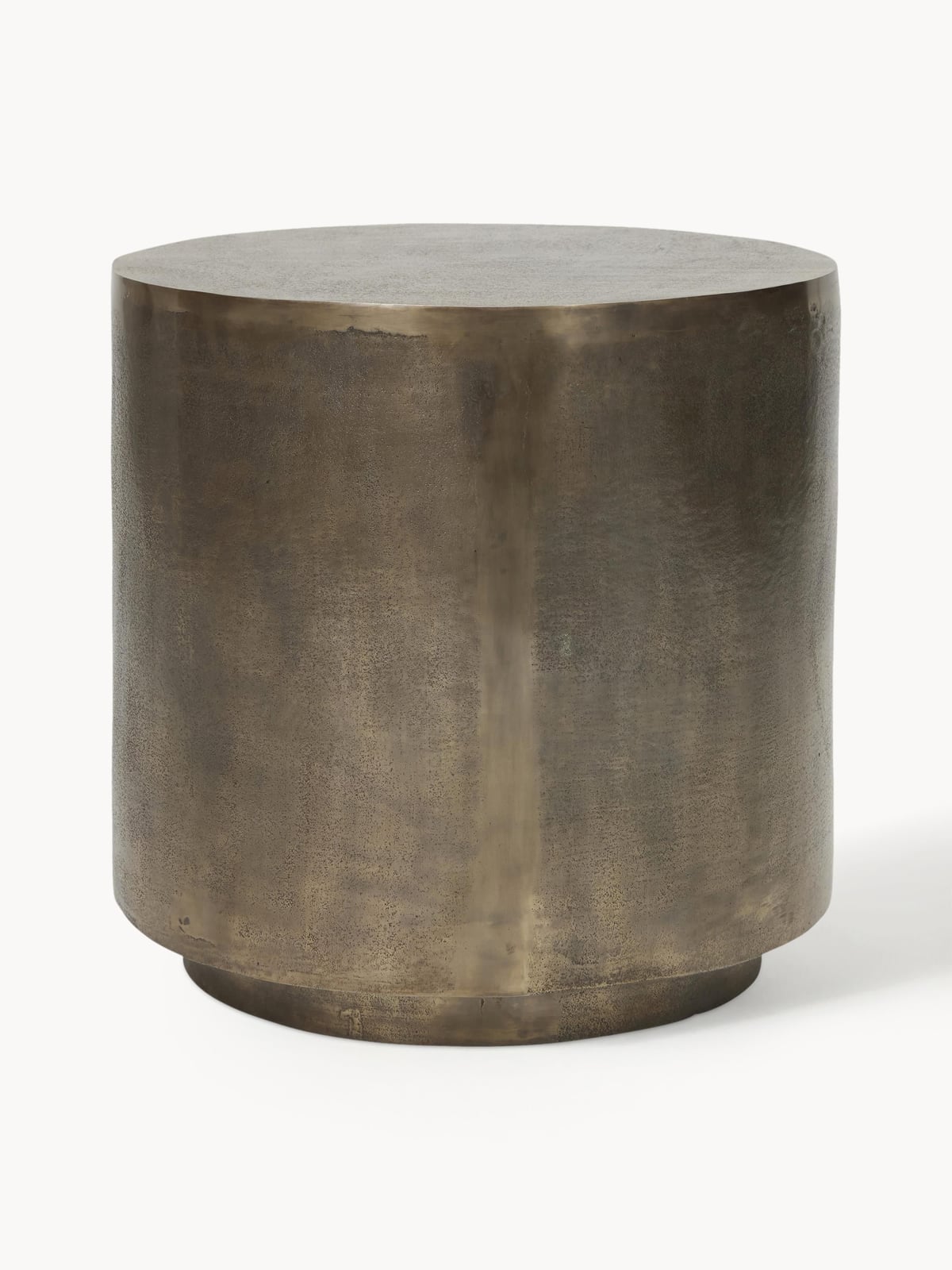 Rota Round Metal Side Table with Antique Finish