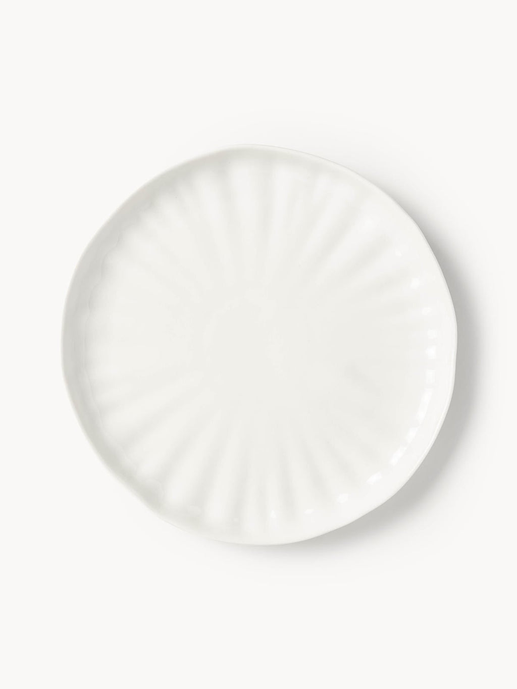 Sali Porcelain Tableware Set with Embossed Pattern, 4 People, Set of 12