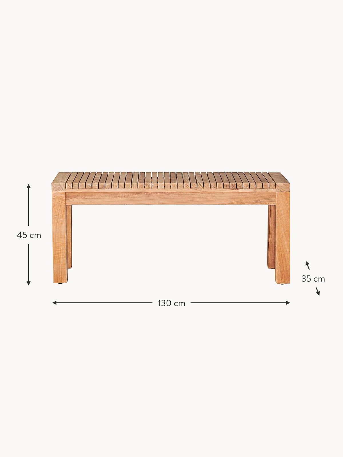 Samoa Teak Wood Garden Bench, W 130 cm