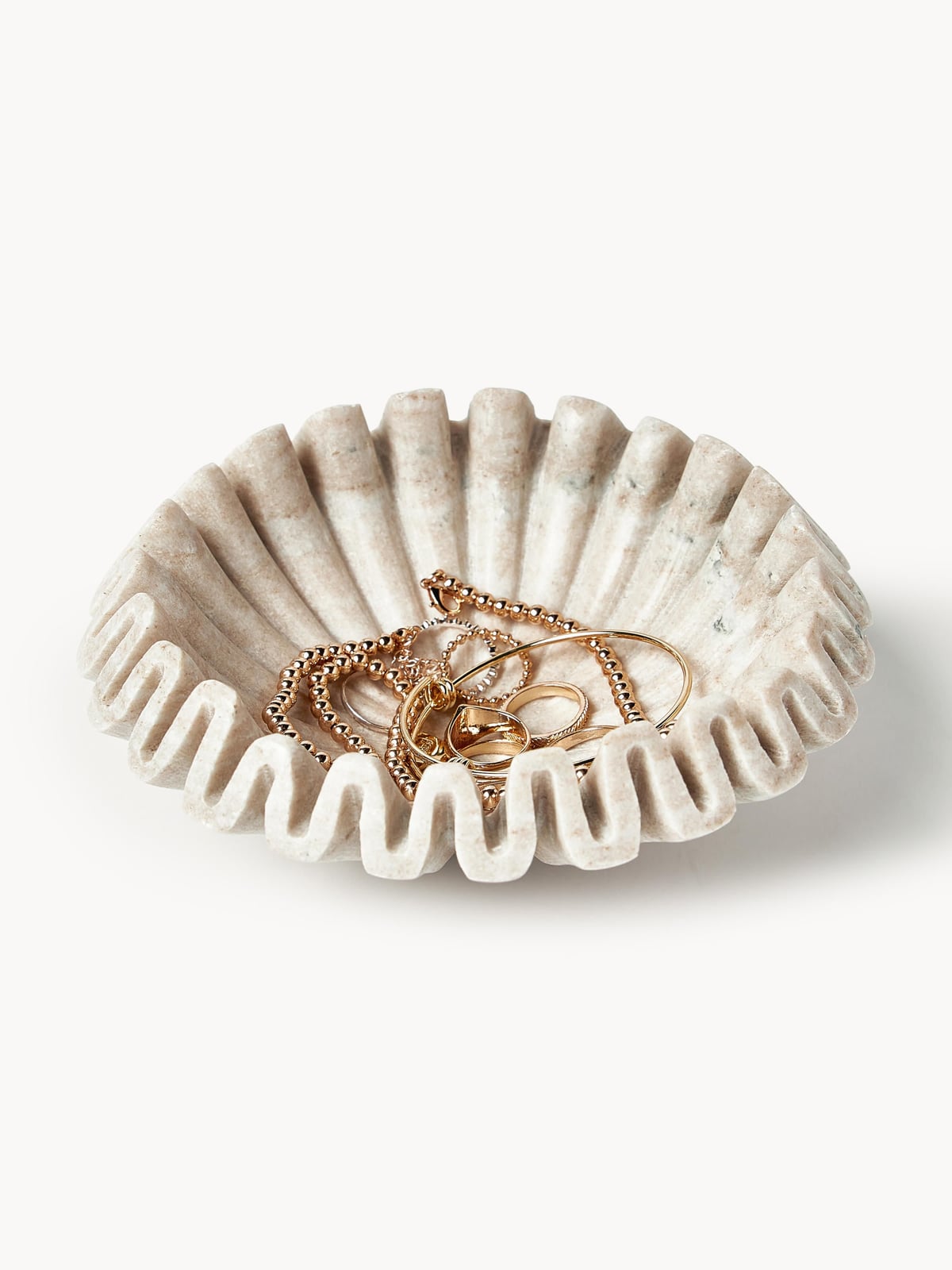 Santorini Handmade Decorative Marble Bowl, Ø 18 cm