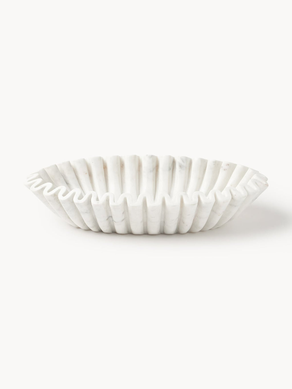 Santorini Handmade Oval Decorative Marble Bowl, W 35 cm