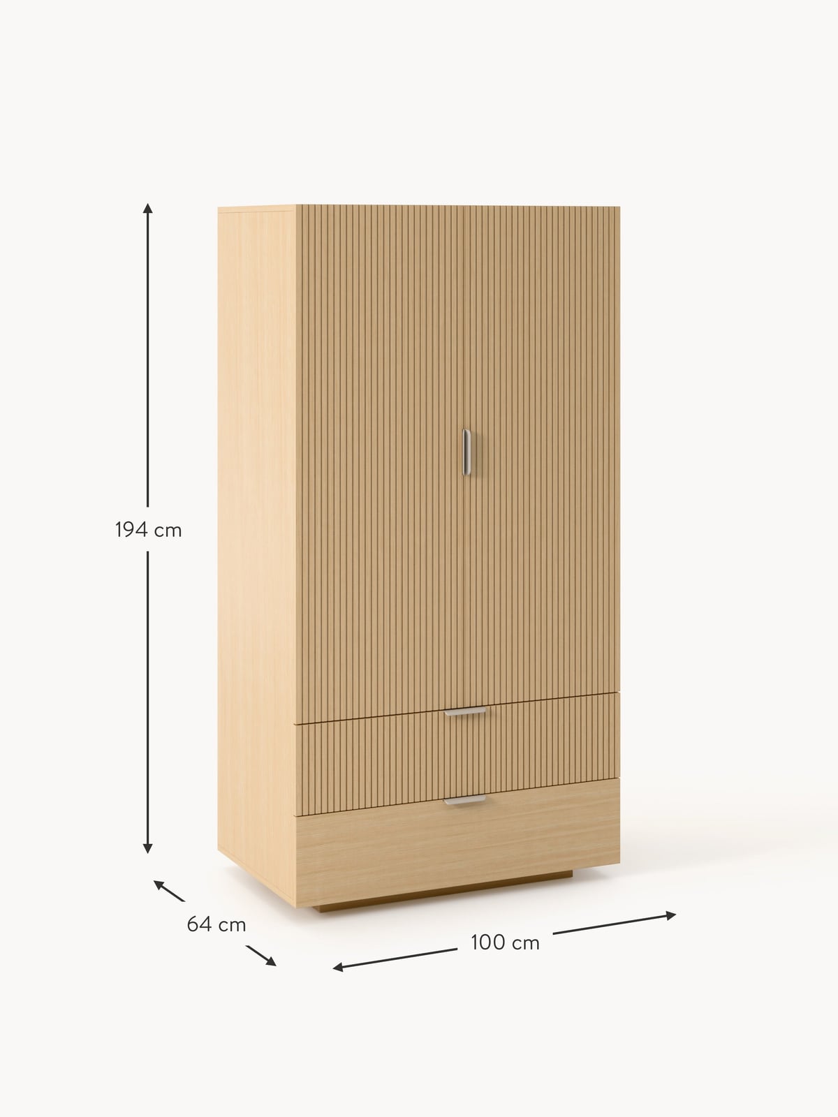 Sato Wooden Compact Wardrobe