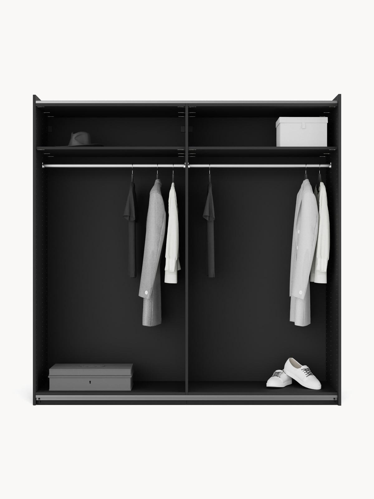 Simone Modular Sliding Door Wardrobe, 200 cm Wide, in various sizes
