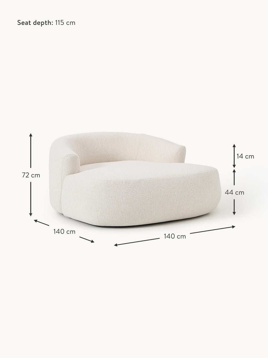 Sofia XL Bouclé Lounge Chair