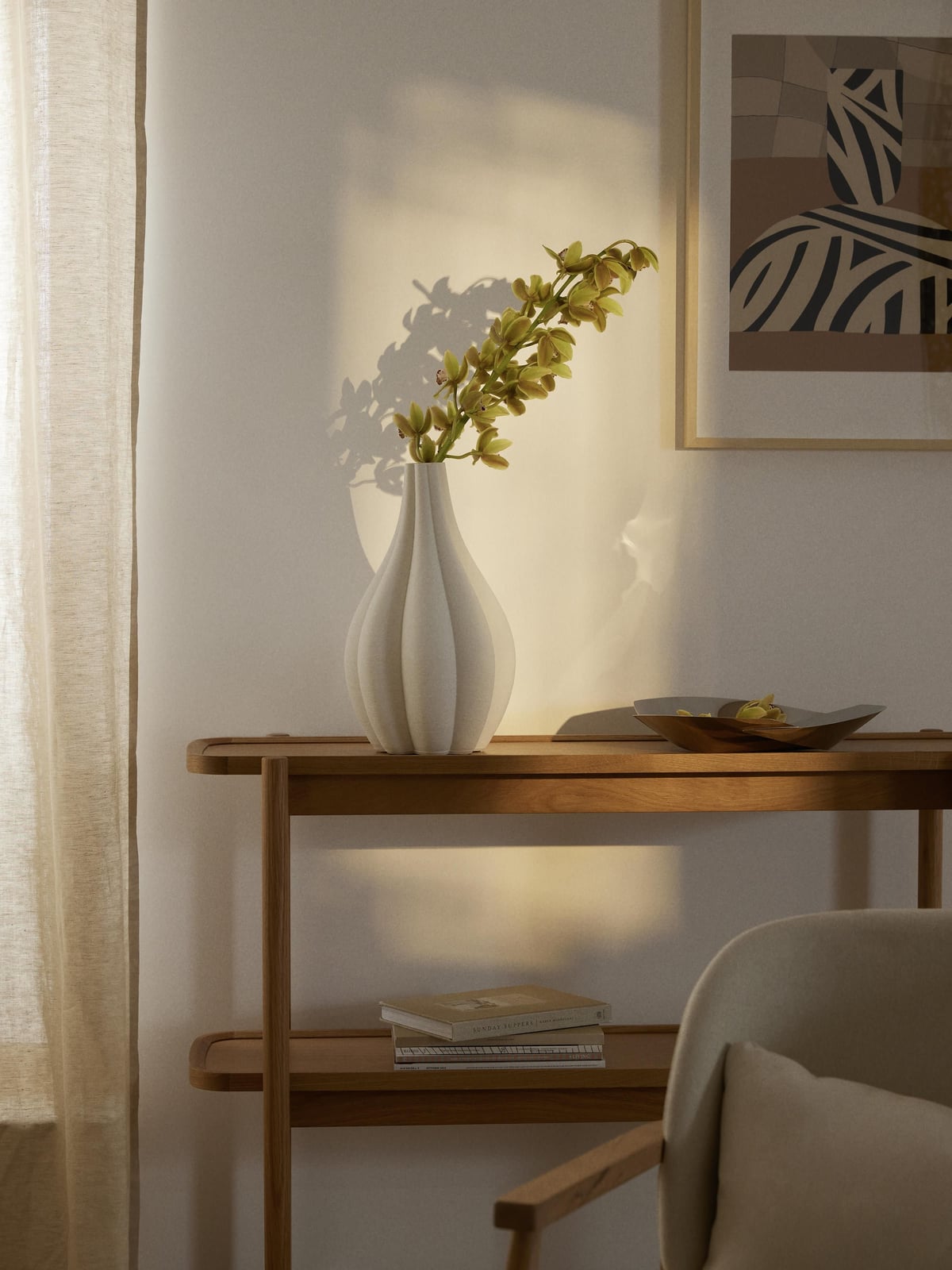 Sonata 3D Printed Porcelain Vase, H 40 cm