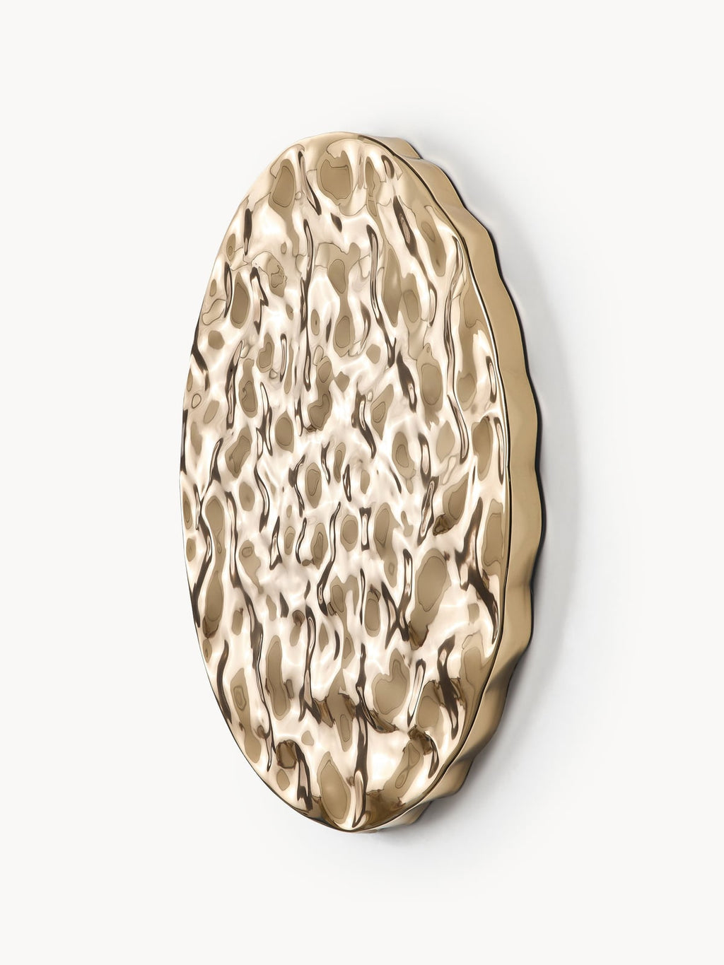Splash Wall Object with Hammered Surface, Ø 100 cm