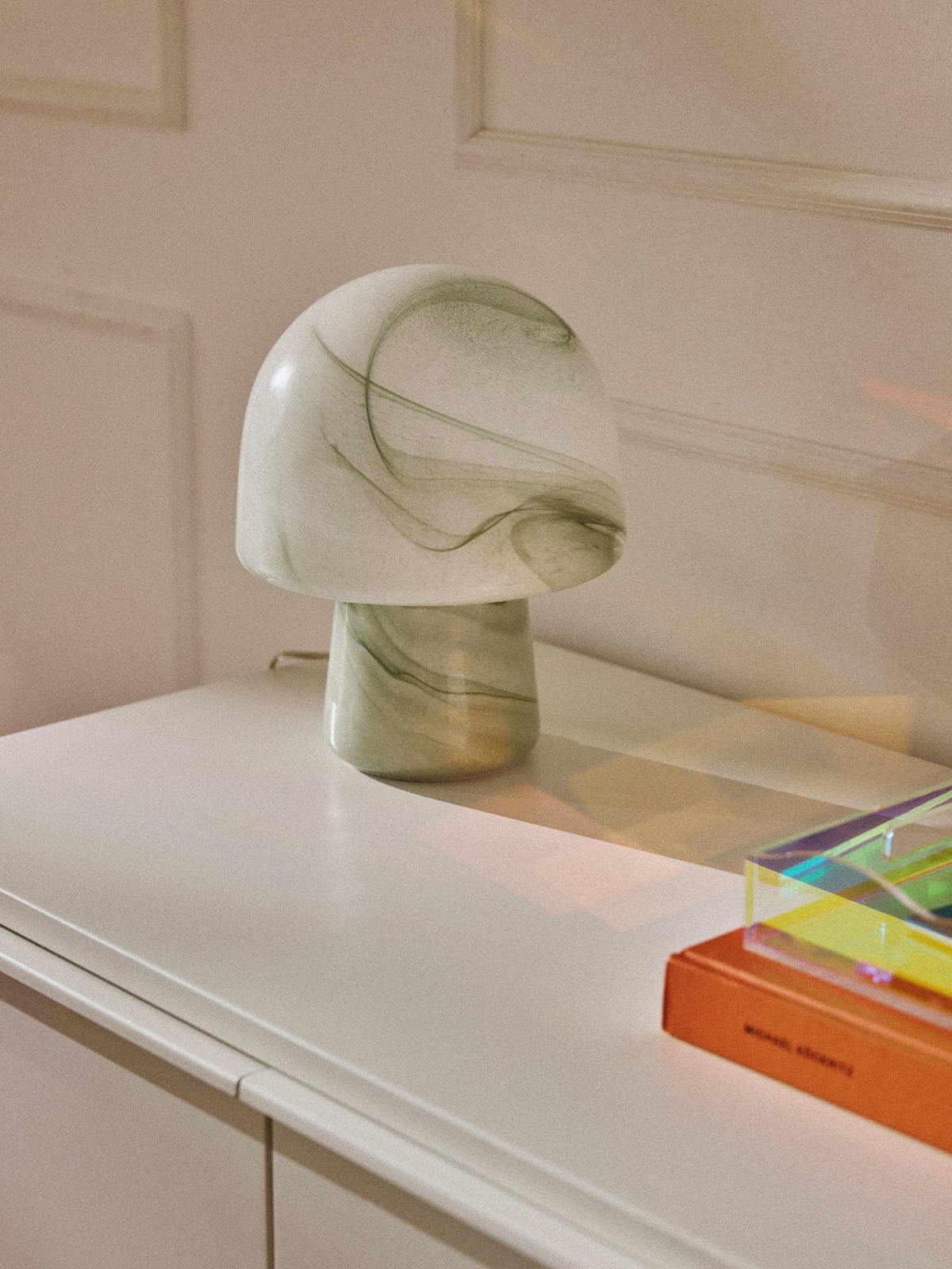 Talia Small Marble Effect Table Lamp