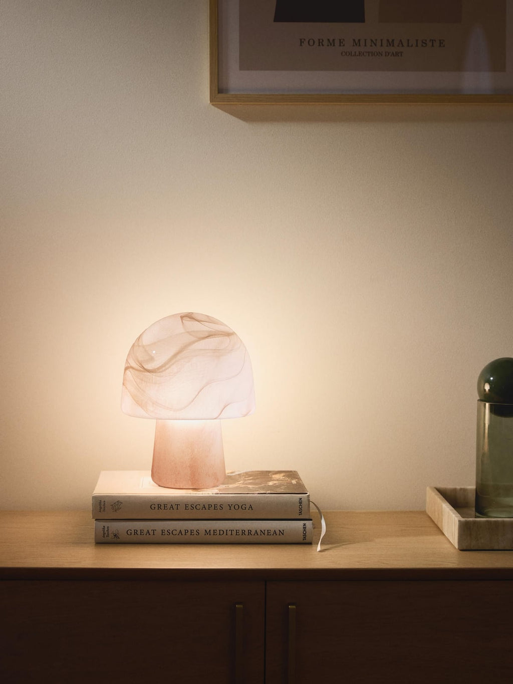 Talia Small Marble Effect Table Lamp
