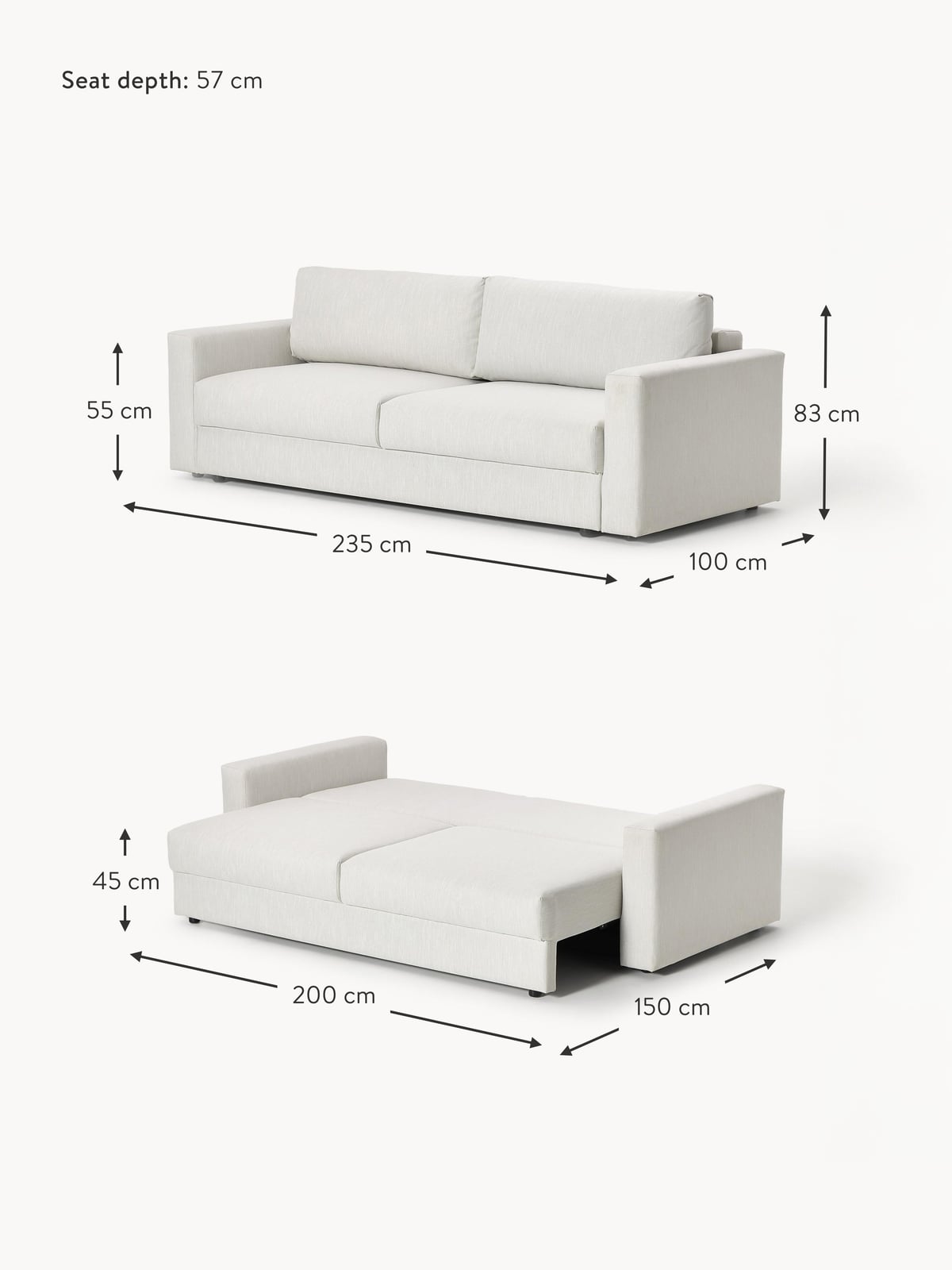 Tasha Sofa Bed (3-seater)
