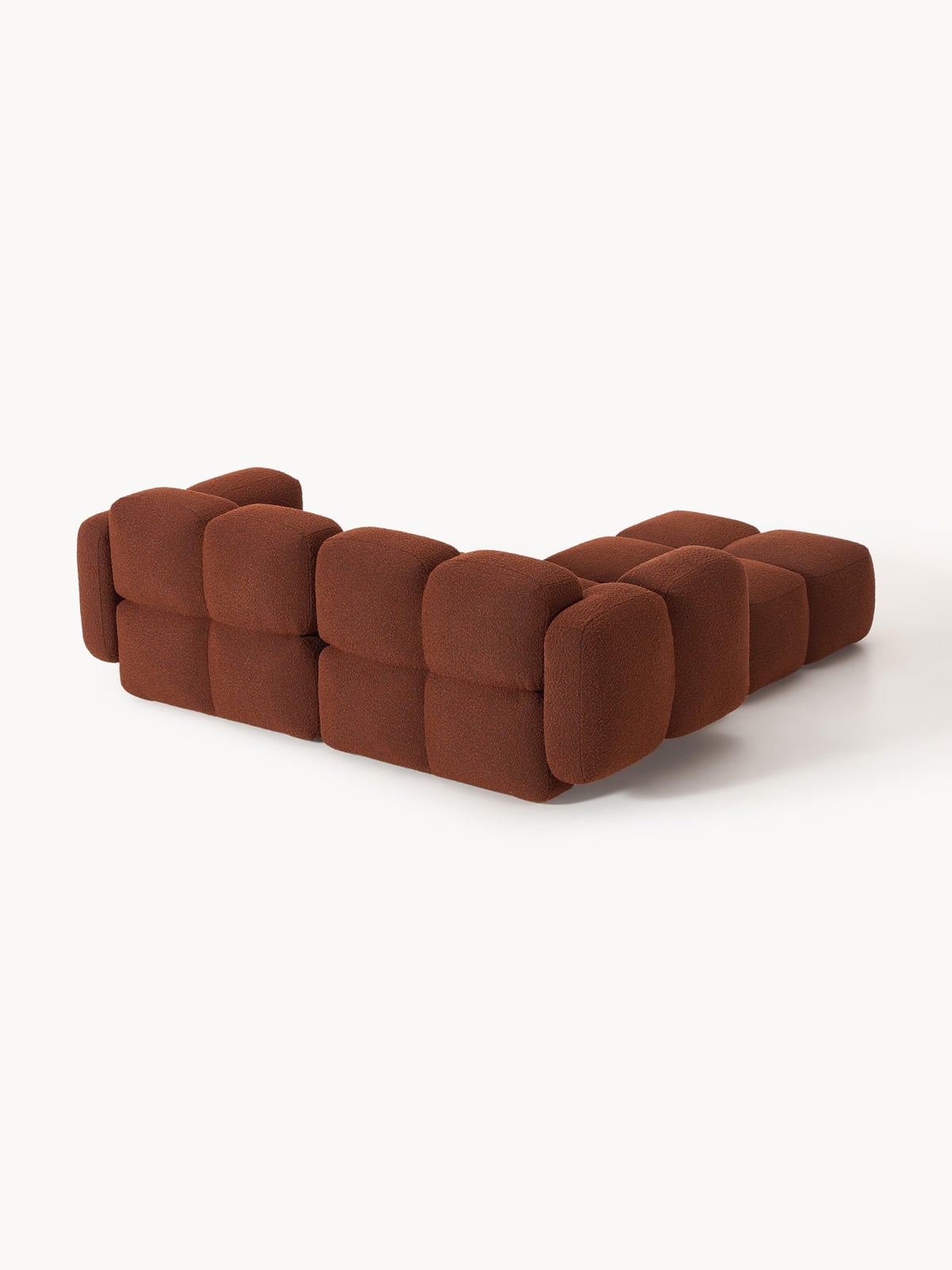 Tayla Bouclé Modular Sofa (3-seater) with Ottoman (left/right)