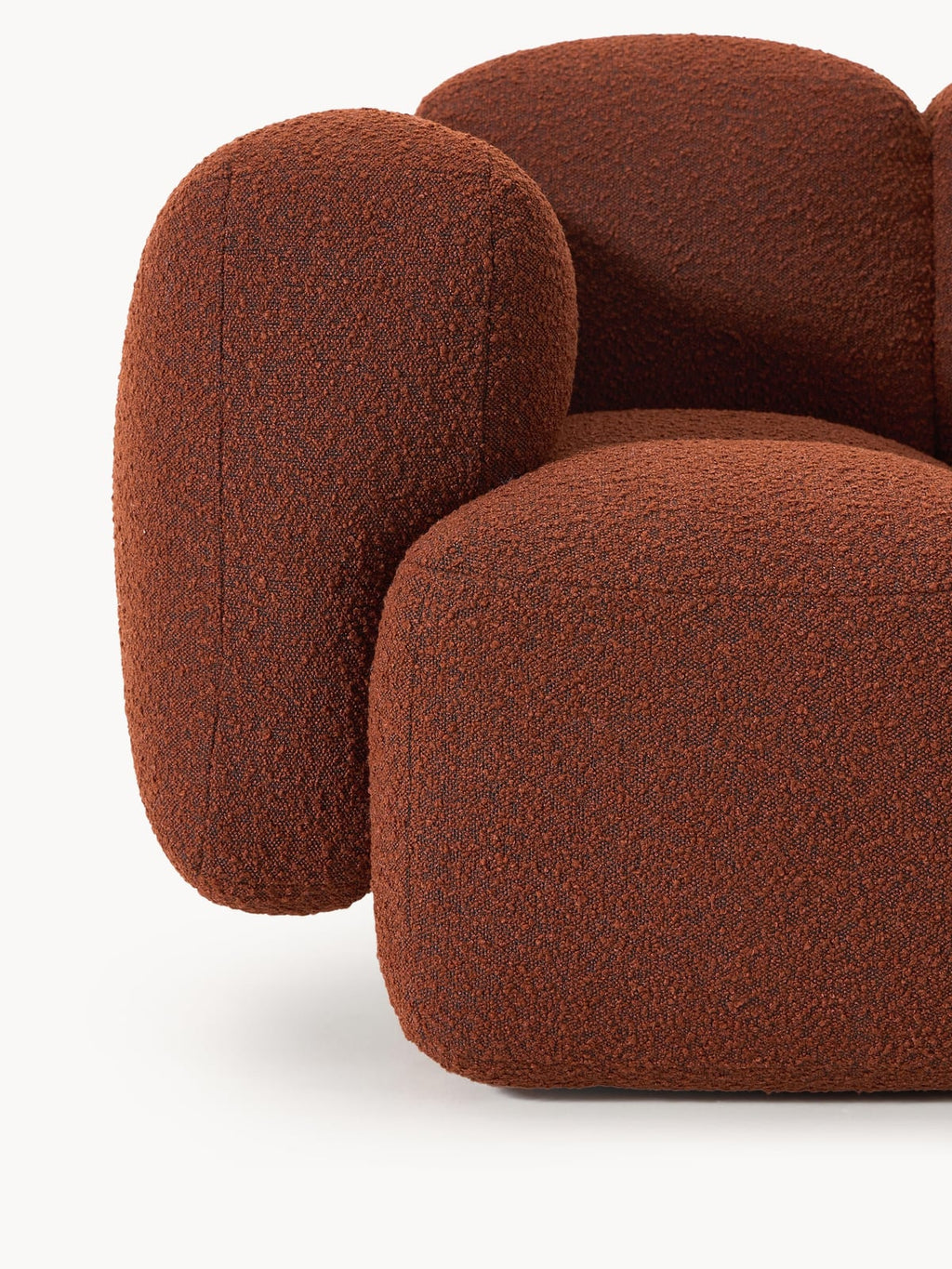 Tayla Bouclé Modular Sofa (3-seater) with Ottoman (left/right)