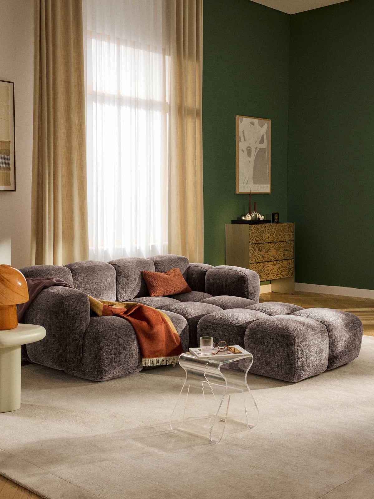 Tayla Modular Sofa (2-seater) with Ottoman (left/right)
