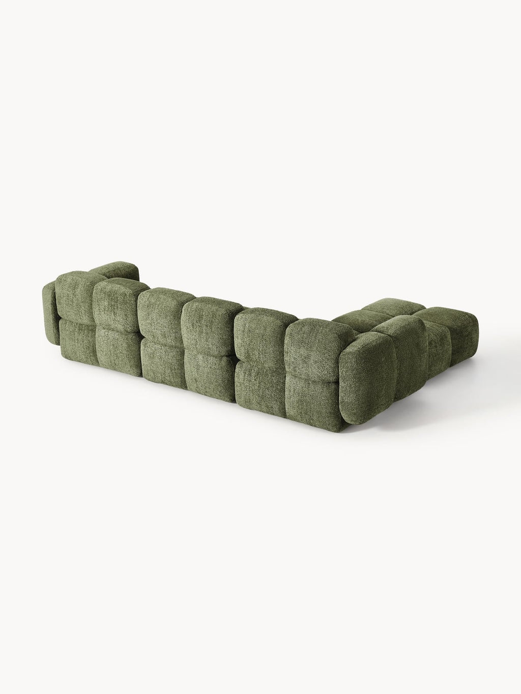 Tayla Modular Teddy-Bouclé Sofa (4-seater) with Ottoman