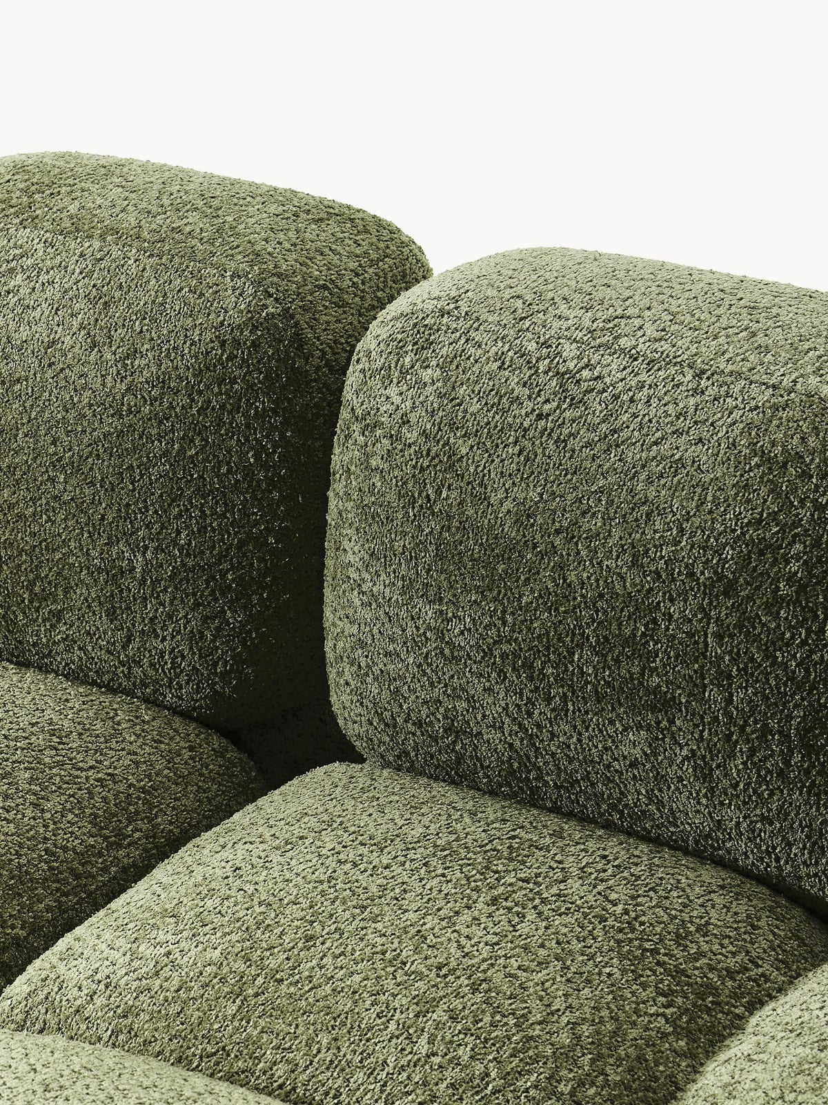 Tayla Modular Teddy-Bouclé Sofa (4-seater) with Ottoman
