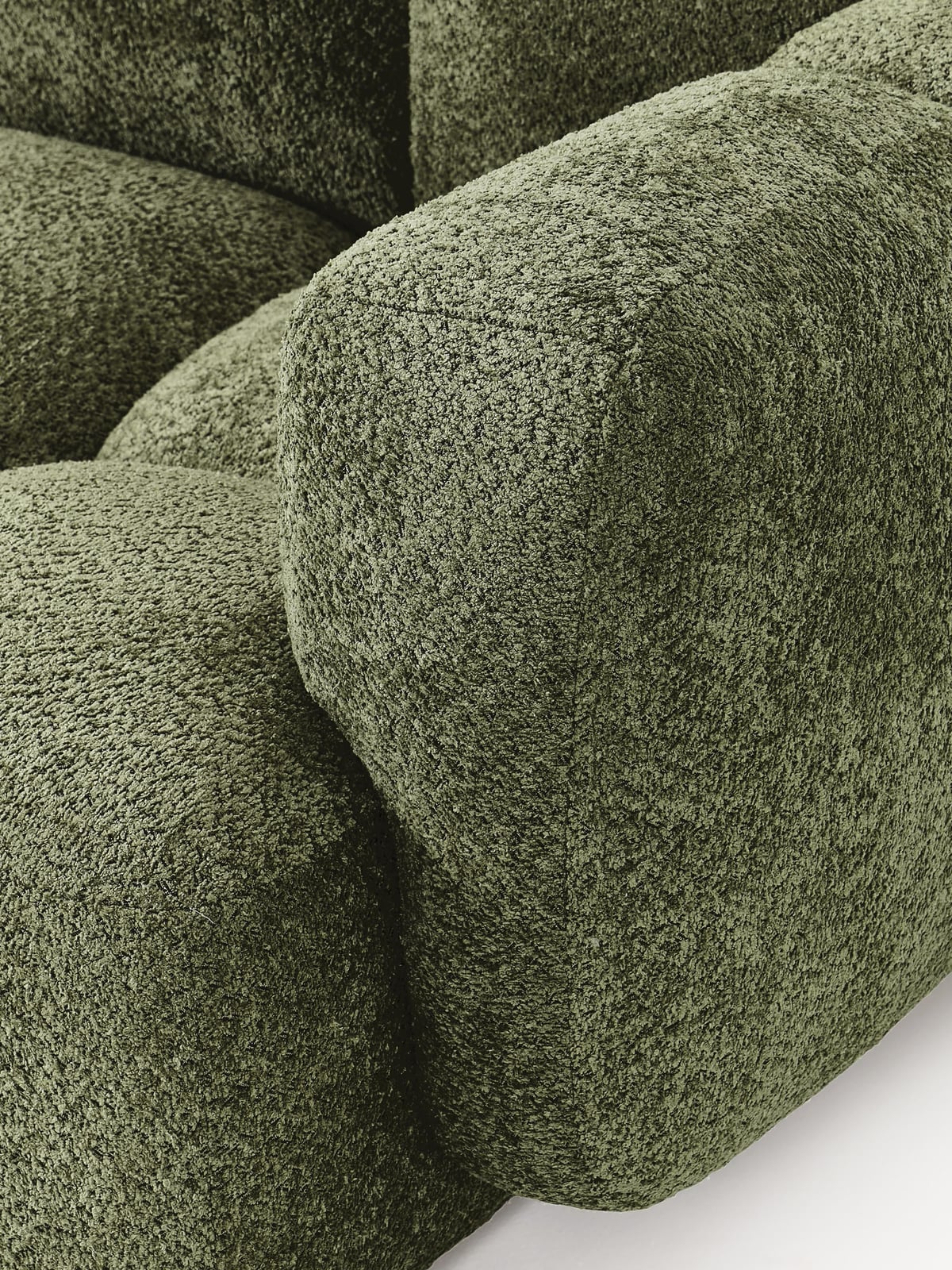 Tayla Modular Teddy-Bouclé Sofa (4-seater) with Ottoman