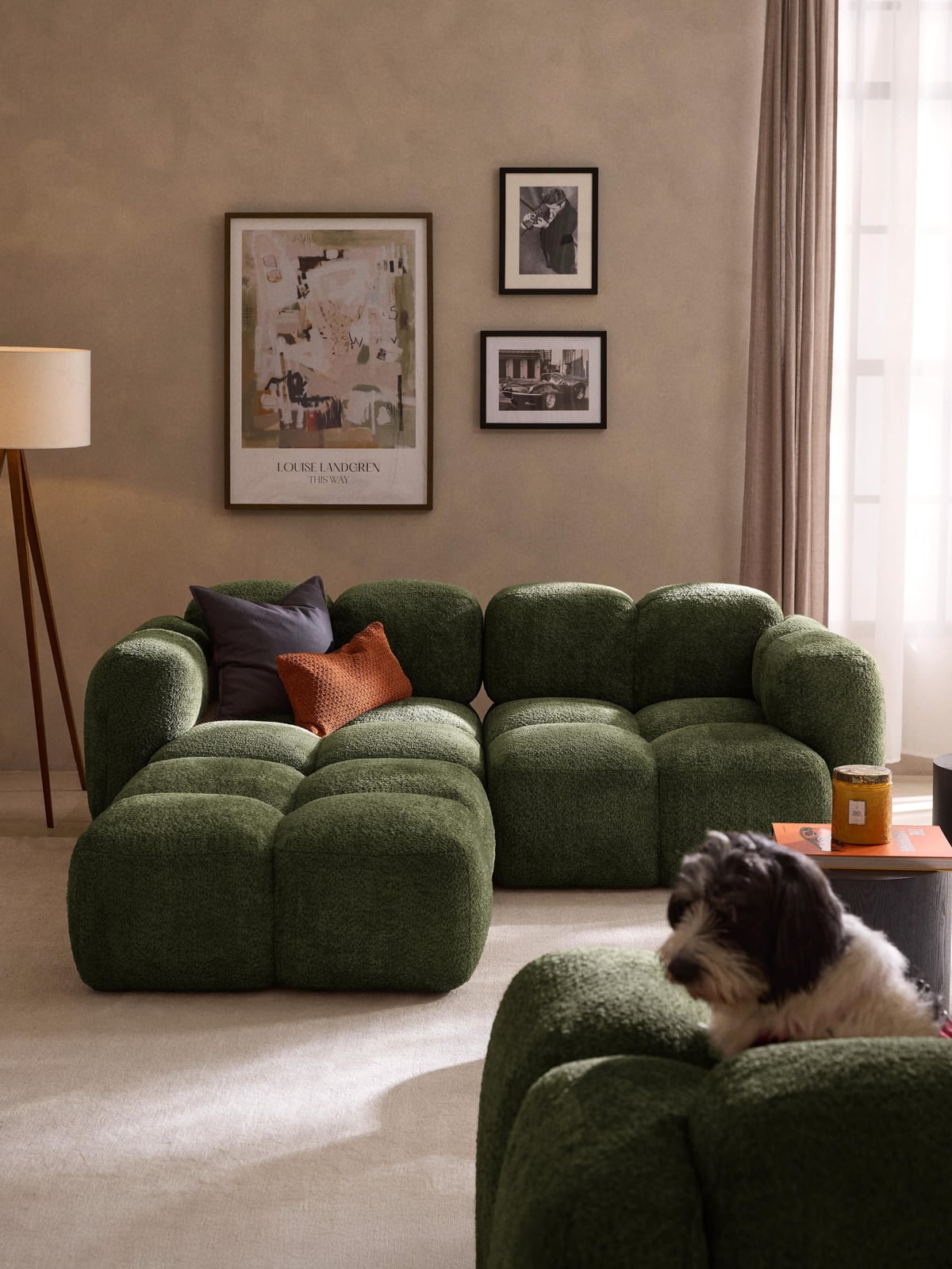 Tayla Teddy-Bouclé Ottoman
