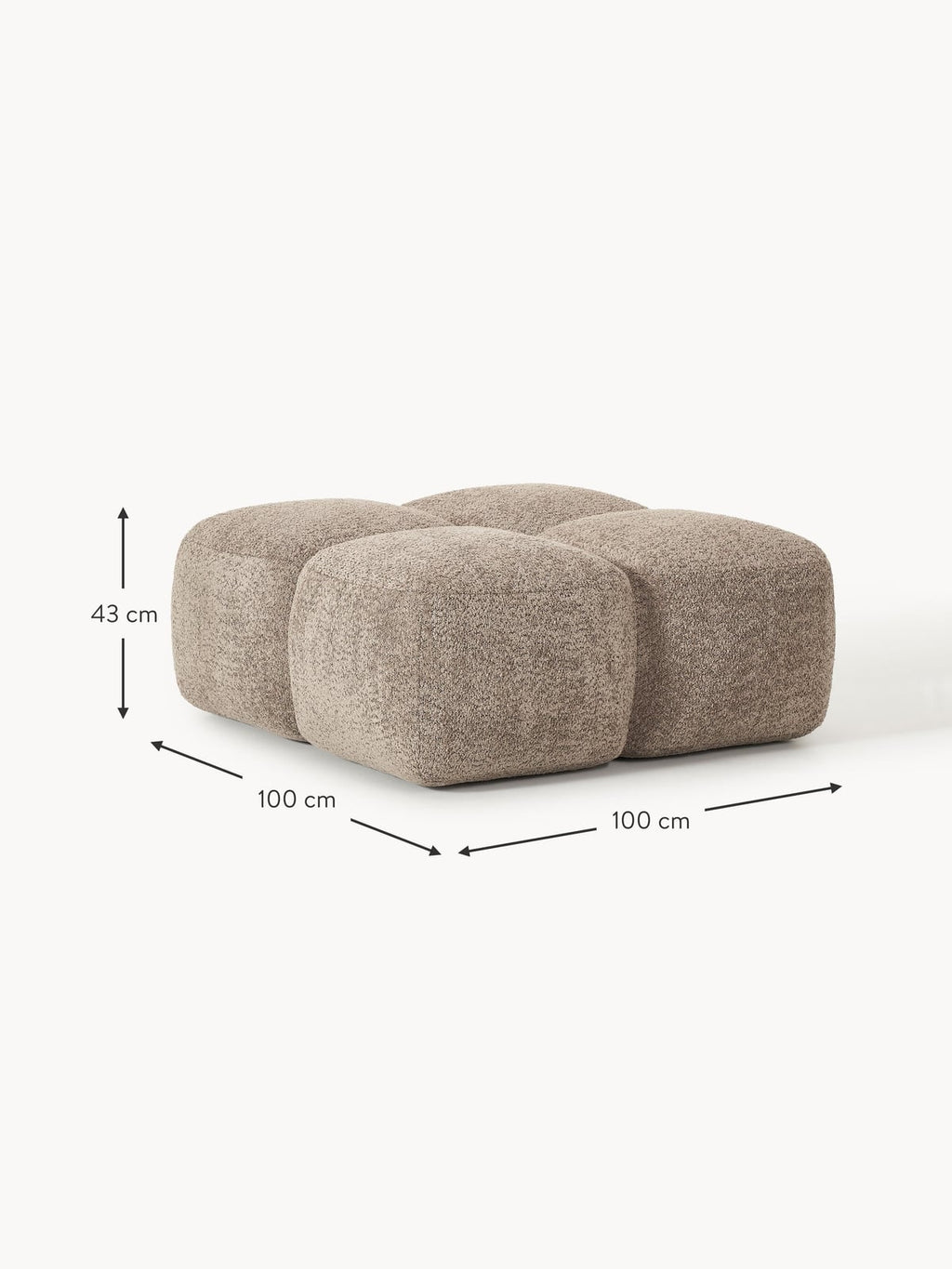 Tayla Teddy Bouclé Ottoman