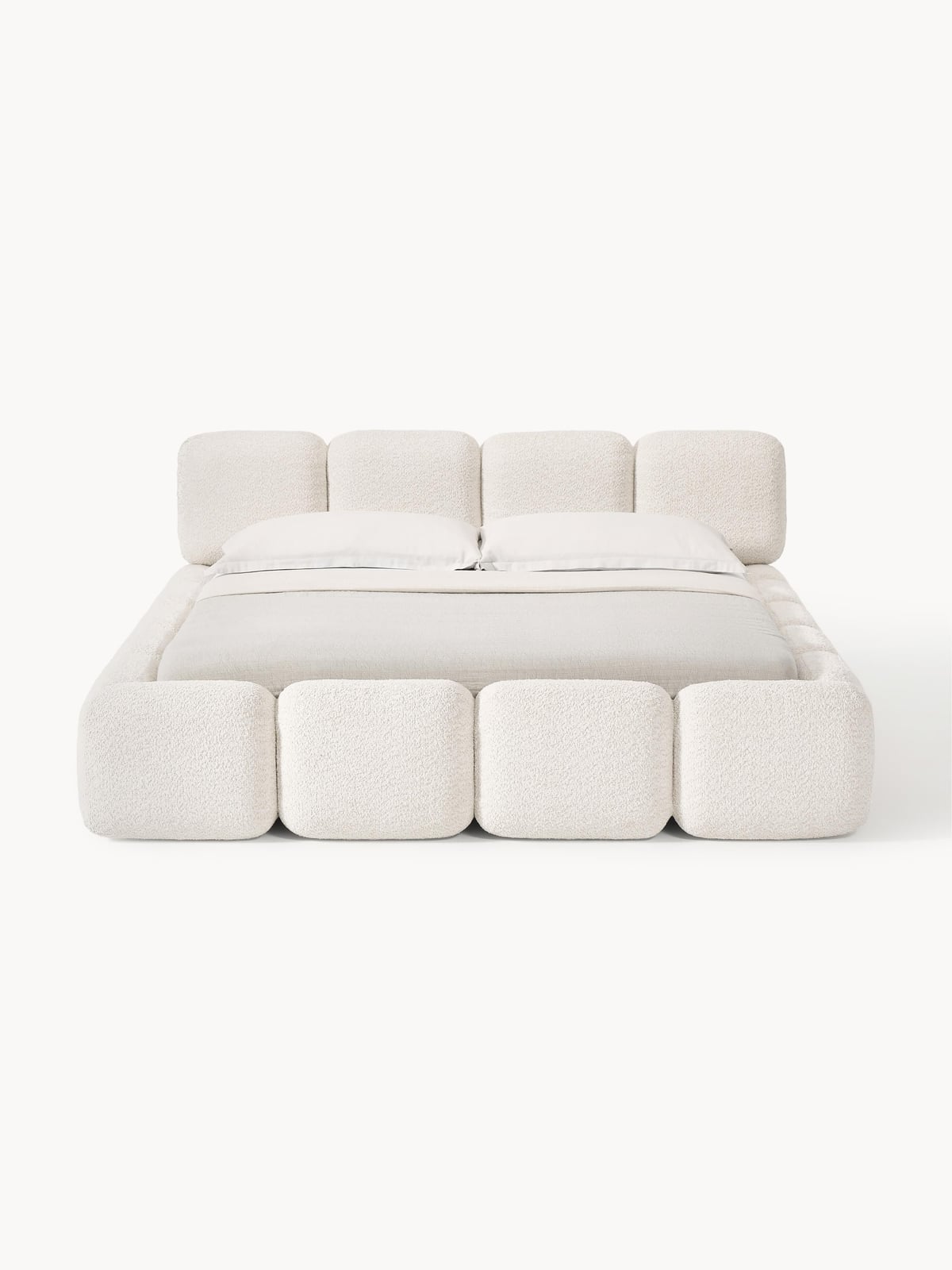 Tayla Upholstered Teddy Bouclé Bed with Storage
