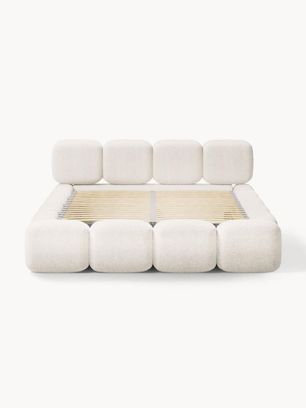 Tayla Upholstered Teddy Bouclé Bed with Storage