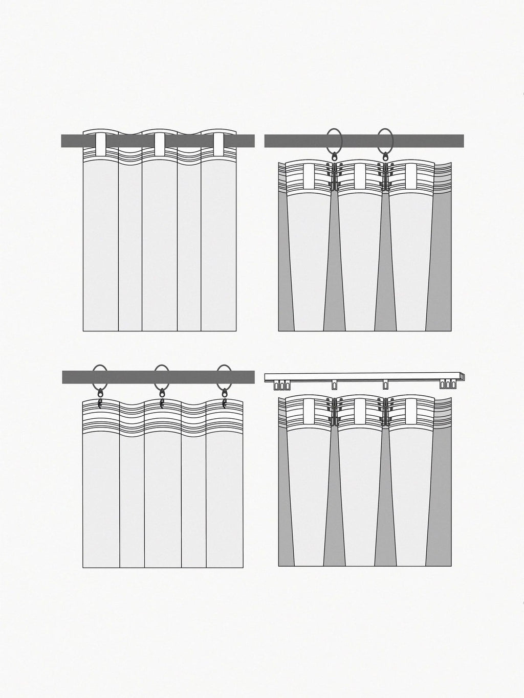 Tulia Blackout Multi-Band Curtain, W 280 cm