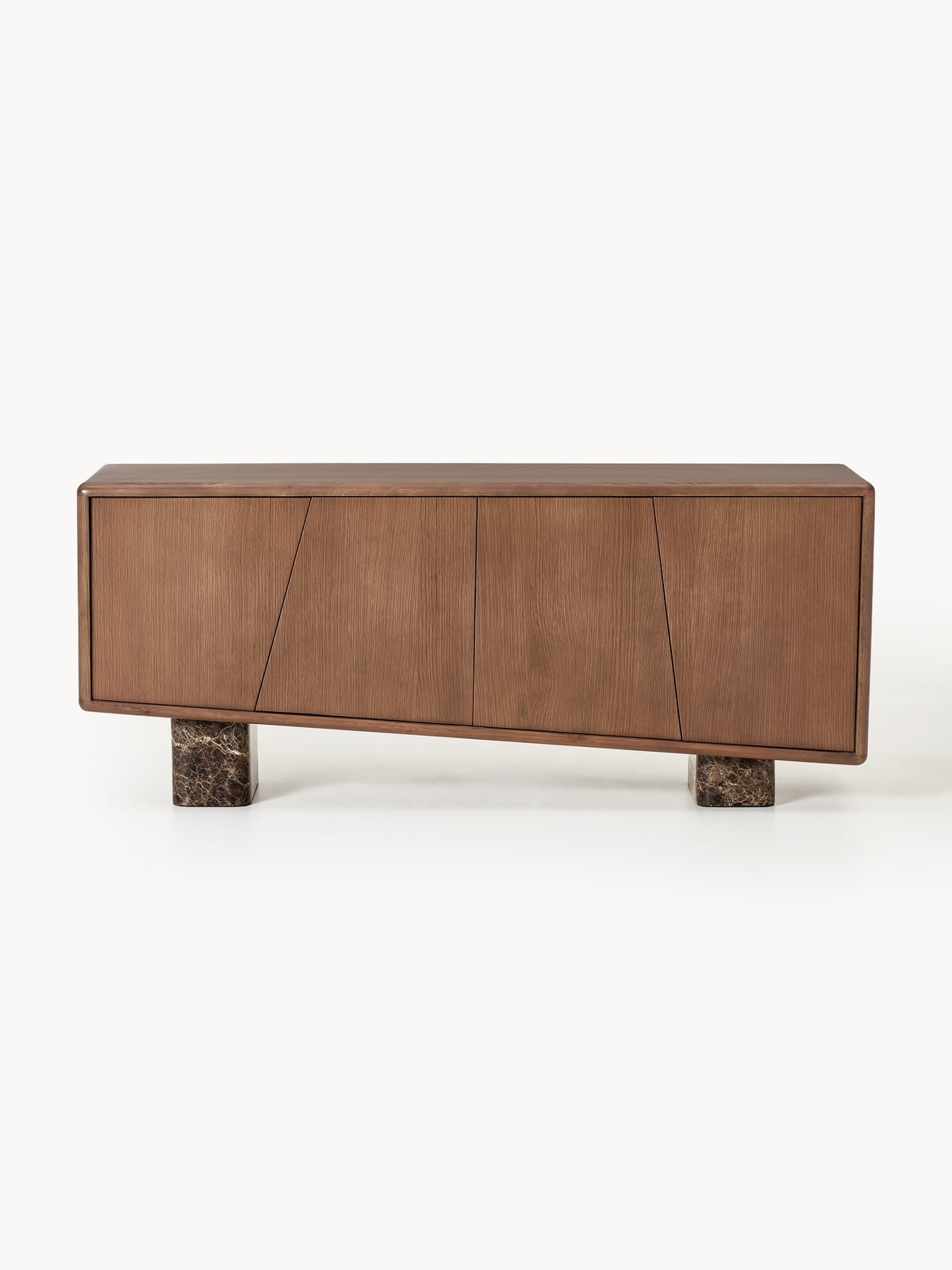 Tundra Wooden Sideboard with Emperador Marble Legs