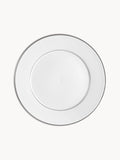 Vitruv Handmade Porcelain Dinner Plates with Platinum Rim, Set of 2