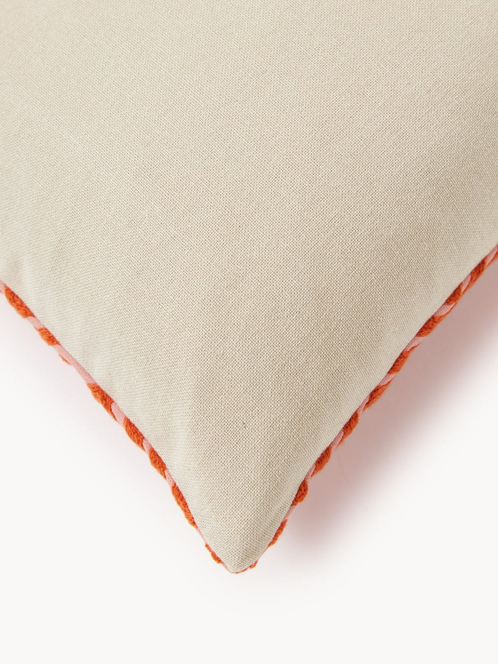 Whatever Cushion Cover with Embroidered Lettering