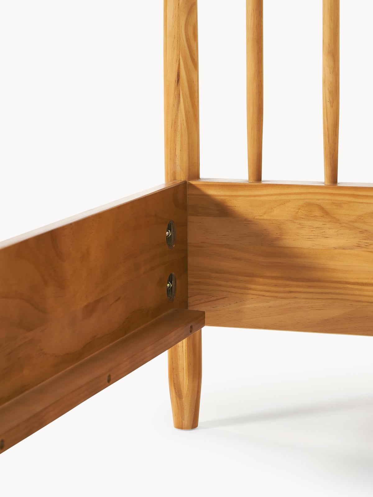 Windsor Pine Wood Bed with Headboard