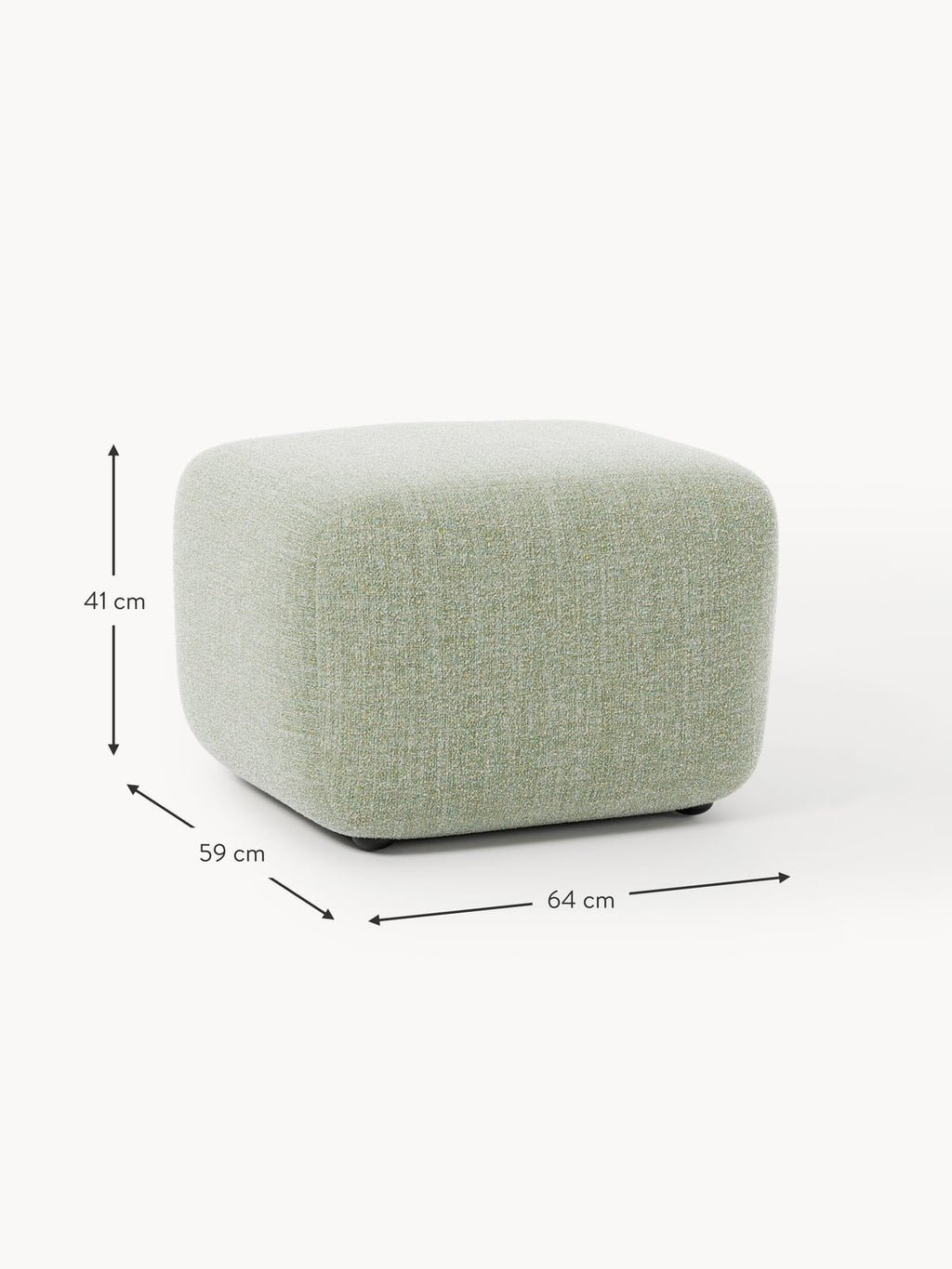 Wolke Bouclé Ottoman