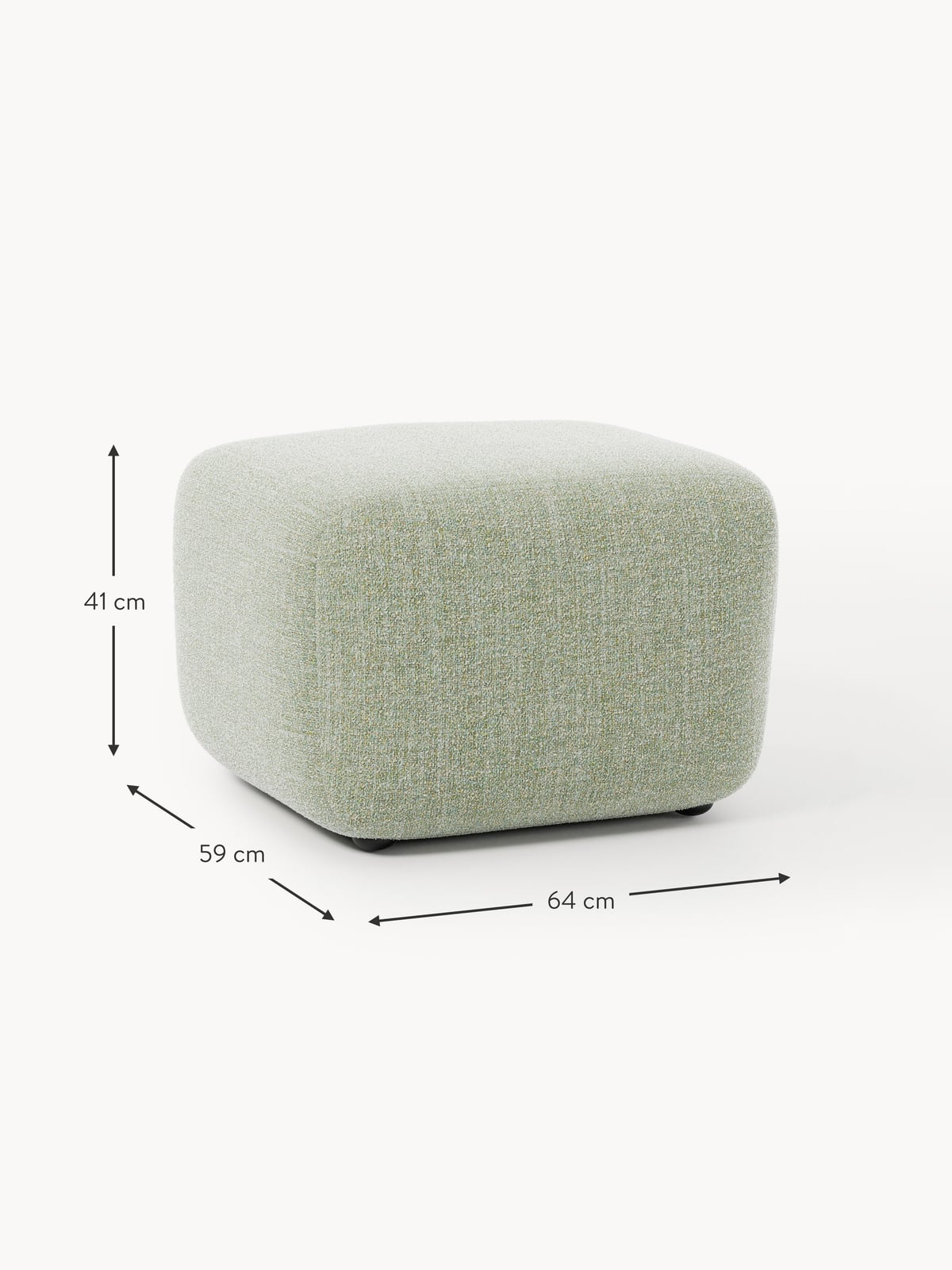 Wolke Bouclé Ottoman