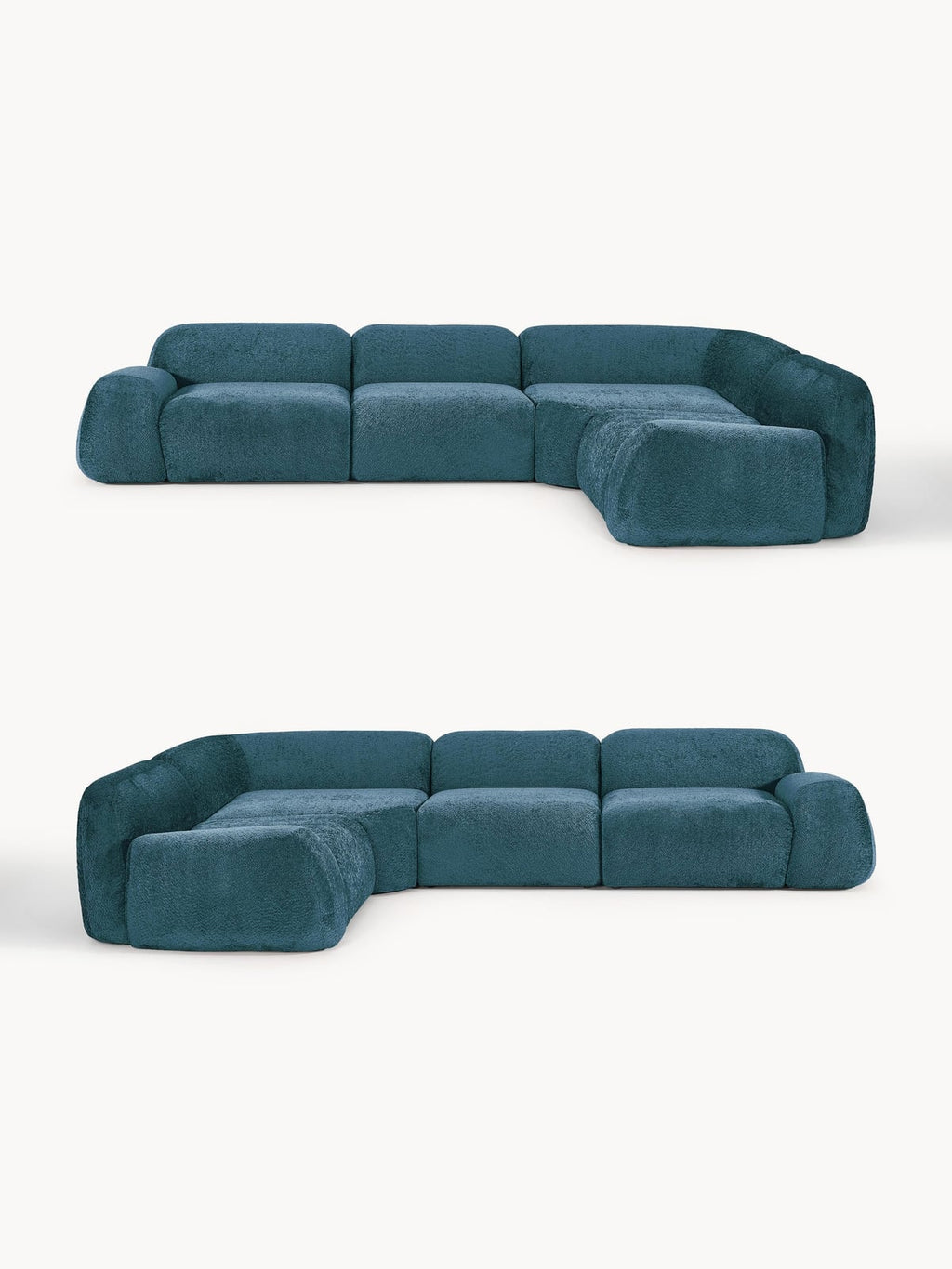 Wolke Modular Teddy Bouclé Corner Sofa (4-seater)