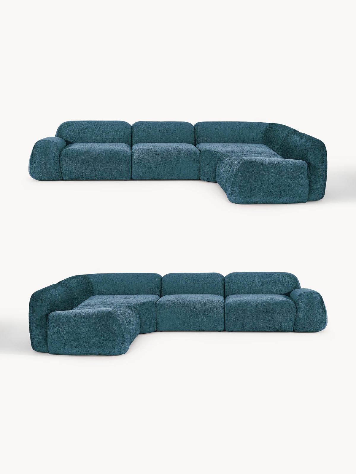 Wolke Modular Teddy Bouclé Corner Sofa (4-seater)