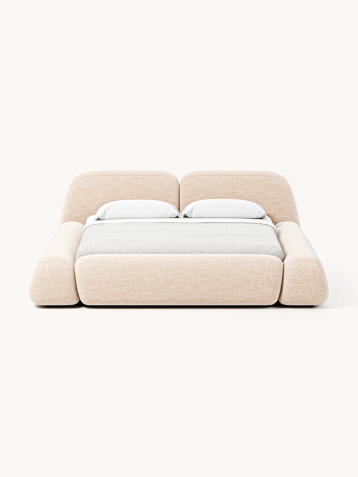 Wolke Upholstered Bouclé Bed with Storage