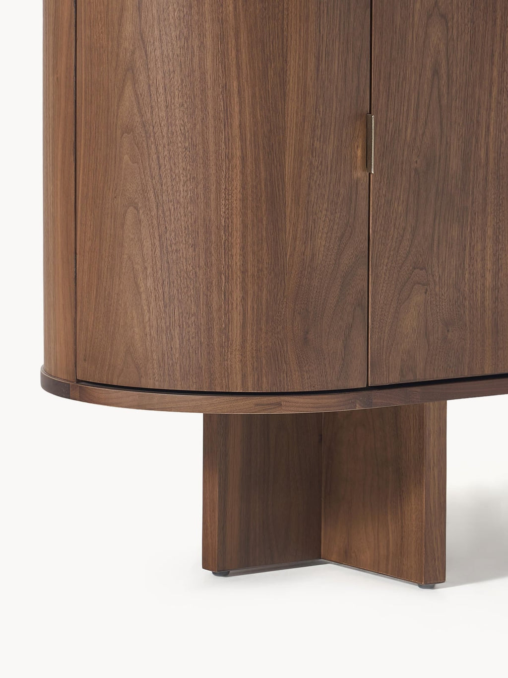 Zumi Wooden Sideboard with Rounded Corners and Marble Top